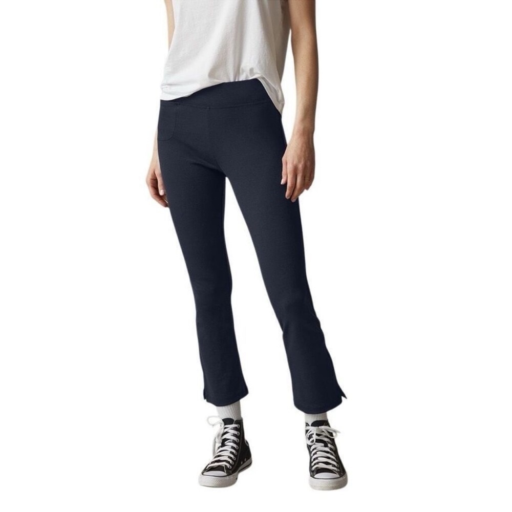 American Giant Ponte Kick Flare Pants Womens 10 Pull On Casual Soft Stretch - Picture 2 of 12